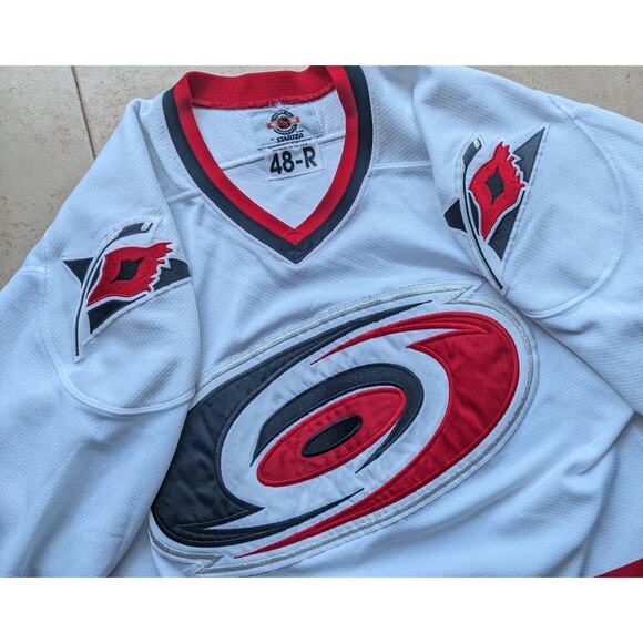 Carolina Hurricanes 1997-99 STARTER jersey AUTHENTIC 48-R M white NHL hockey vtg - Picture 2 of 11